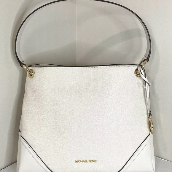 Michael Kors ‘Nicole’ Shoulder Bag in Light Cream Pebbled Leather, Medium, *NWT* - Picture 8 of 11